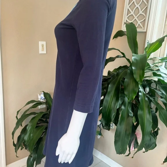 Lilly Pulitzer Navy Dress with Blue Embroidery - Picture 3 of 7